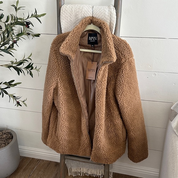 Boohooman Other - MAN Tan Teddy Jacket for Men